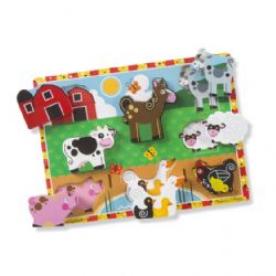 MELISSA AND DOUG - CASSE-TÊTE FERME BOIS 8 PIÈCES